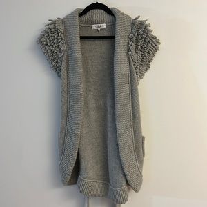 Belted Tibi sweater tunic with gorgeous shoulder detail